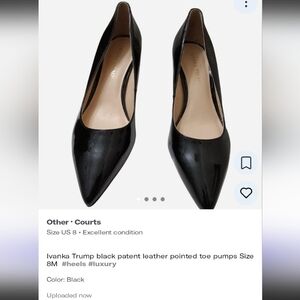 Ivanka Trump Black Patent Leather Heels
